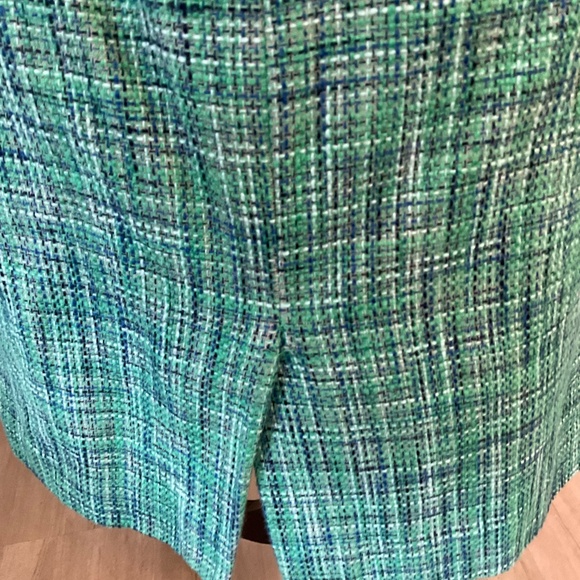 J. Crew No. 2 Pencil Skirt Green Tweed High Rise Knee Length Lined preppy pencil - Picture 12 of 16